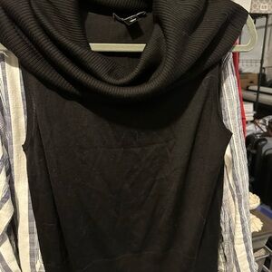 St John sleeveless Black Cowl Neck Sweater NEVER Worn size Medium